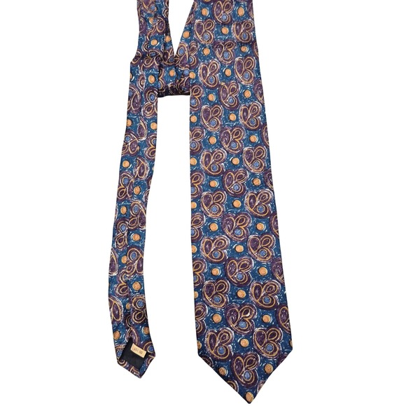 Ferrell Reed Silk Tie Paisley Hand Made in USA Printed in Italy Mens - Picture 1 of 7